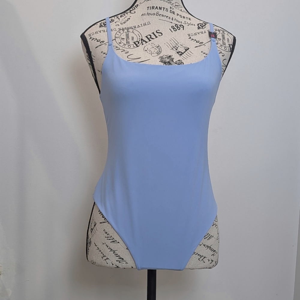 LA SENZA | Women's Hydrangea Blue Lightly Lined Buttery Soft Thong Bodysuit
